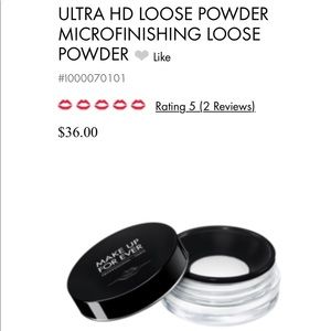 Make up forever Translucent setting powder